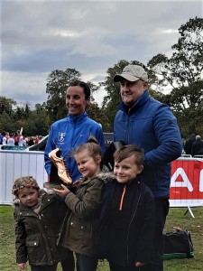 Shane McNamara presents Golden Shoe to Teresa Doherty